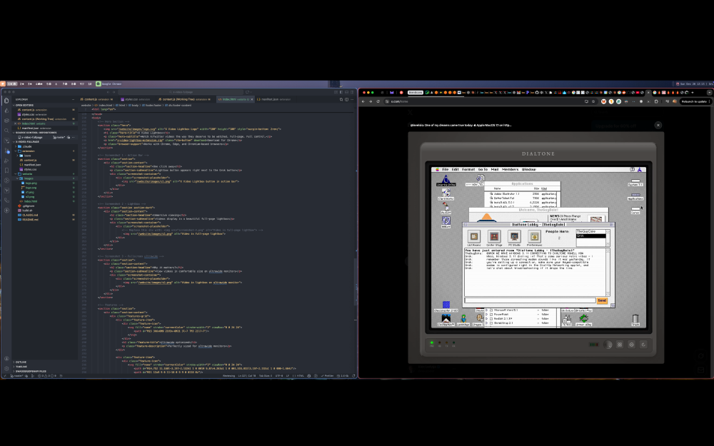 Video viewing with X Video Lightbox extension